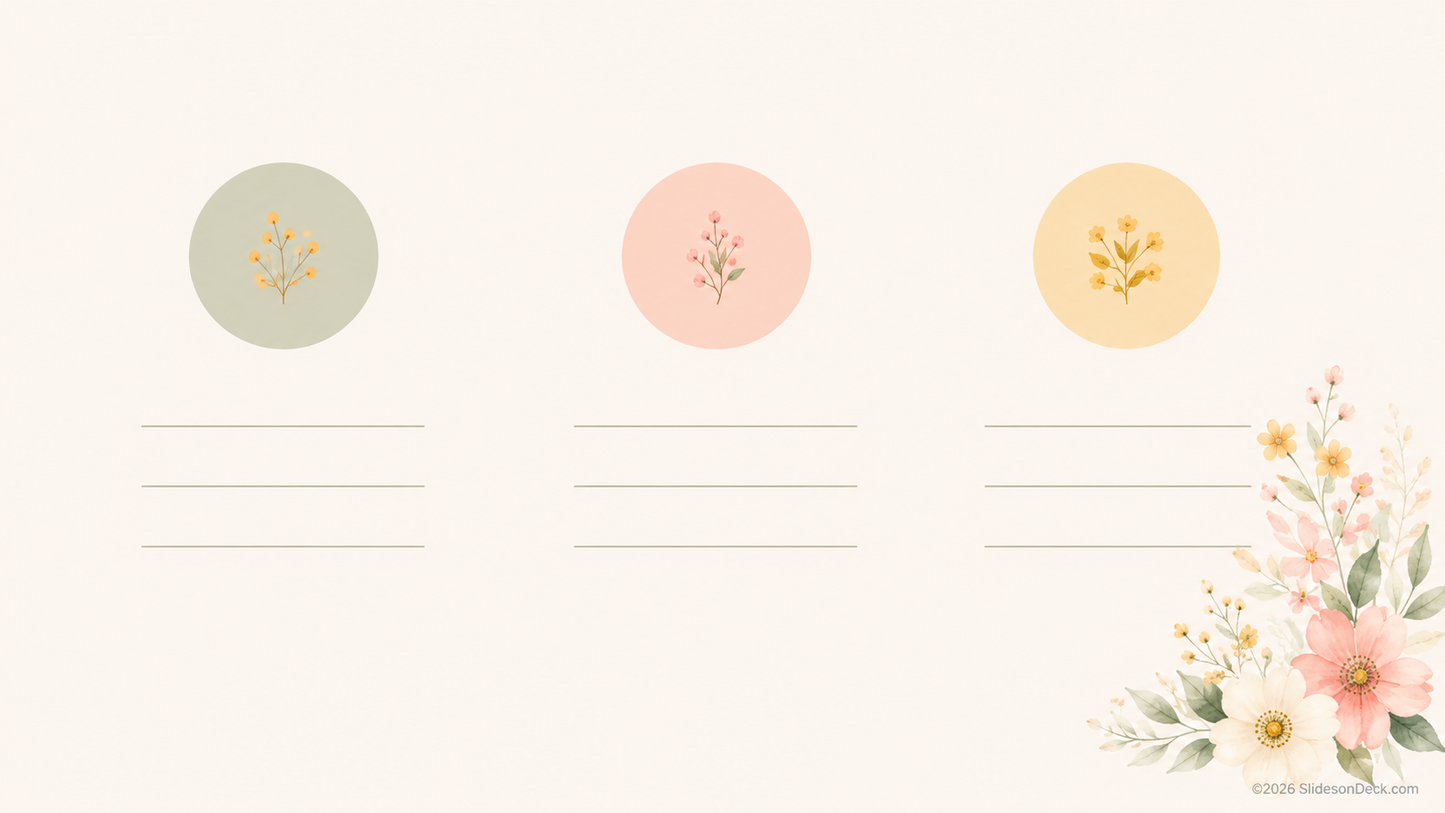 Spring Bouquet Mini Presentation Slides Deck