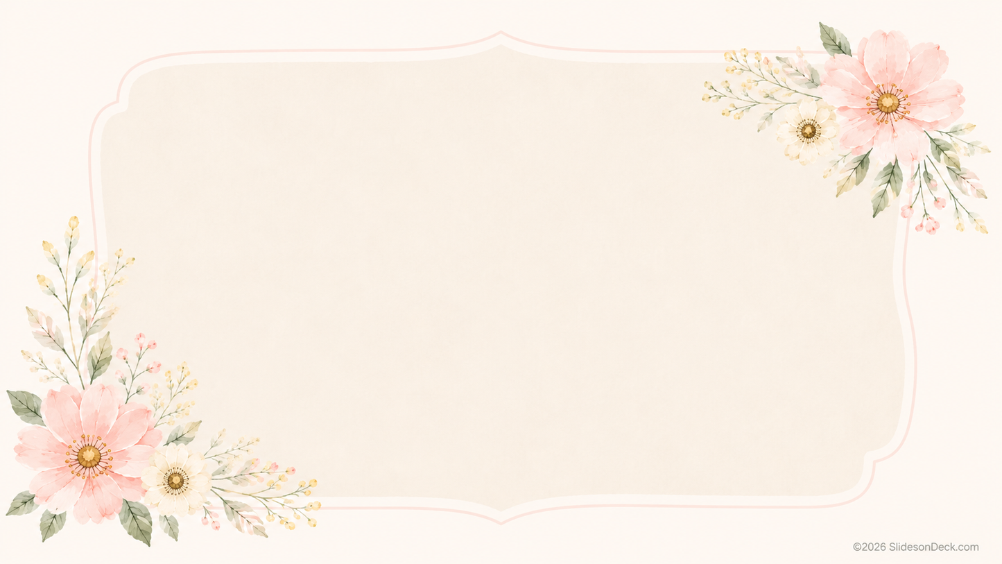 Spring Bouquet Mini Presentation Slides Deck