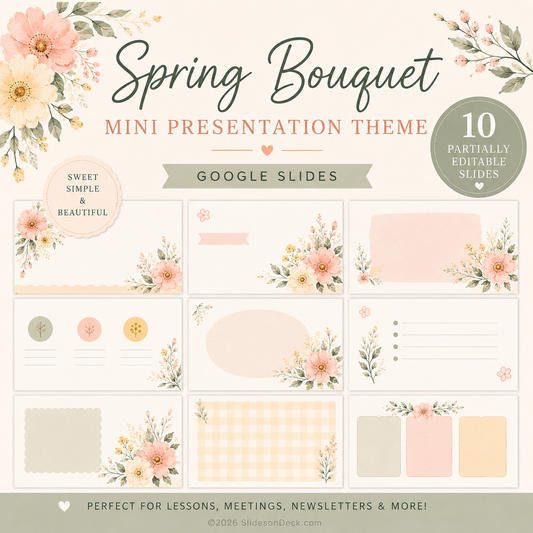 Spring Bouquet Mini Presentation Theme Slides Deck