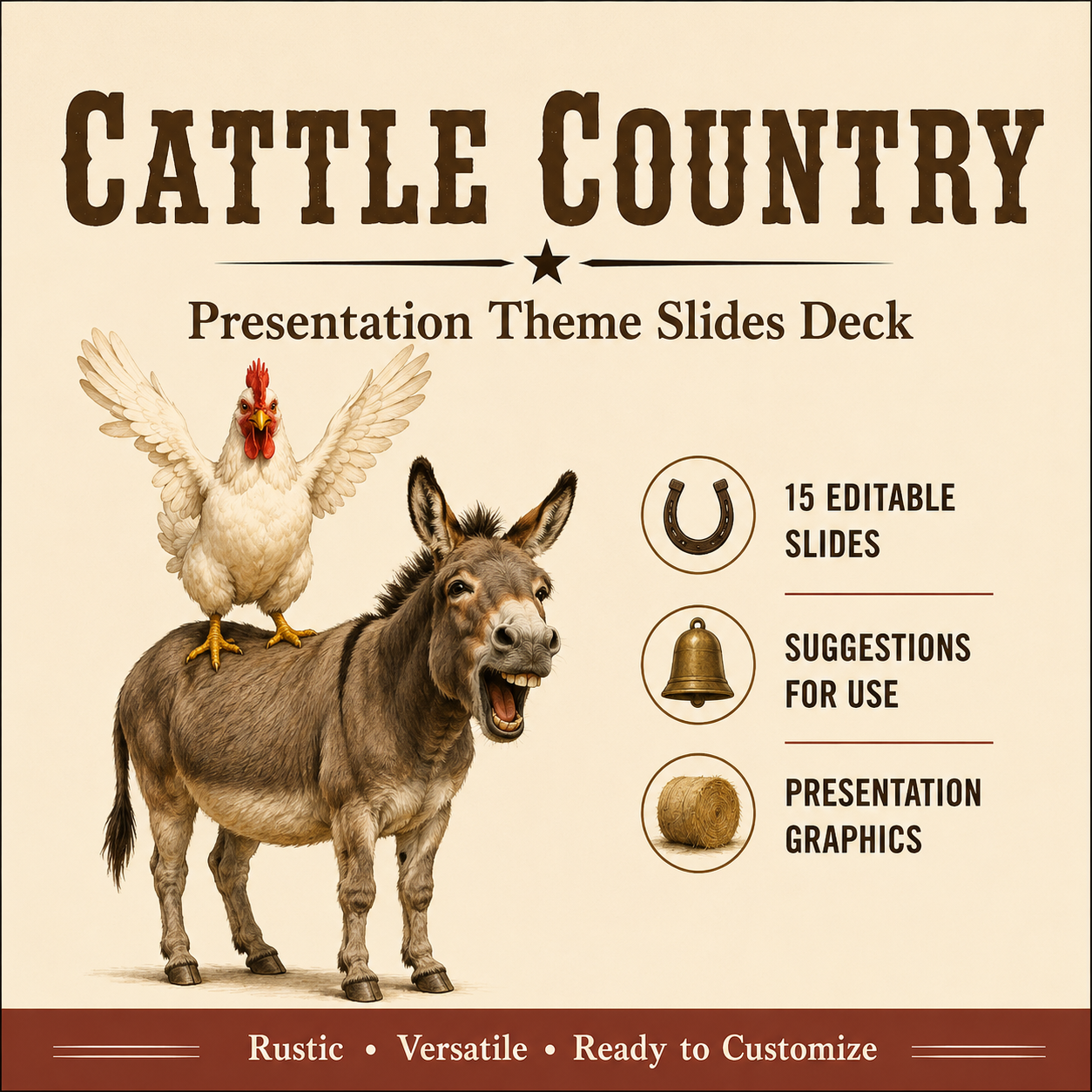 Cattle Country Presentation Theme Slides Deck