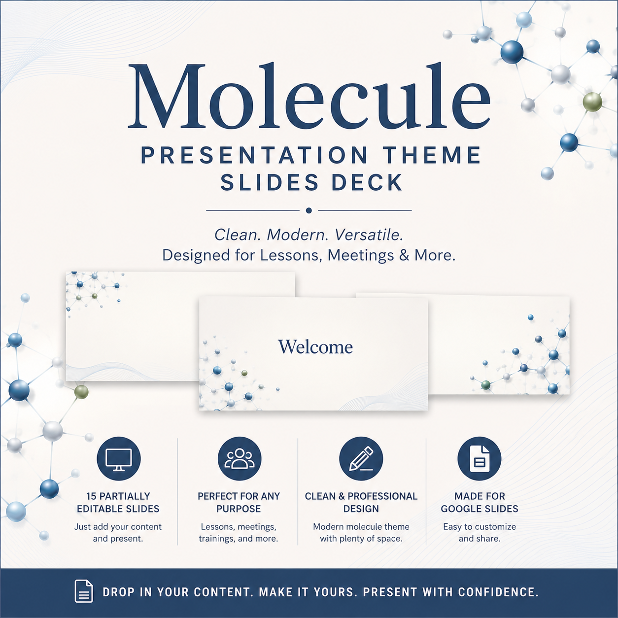 Molecule Presentation Theme Slides Deck