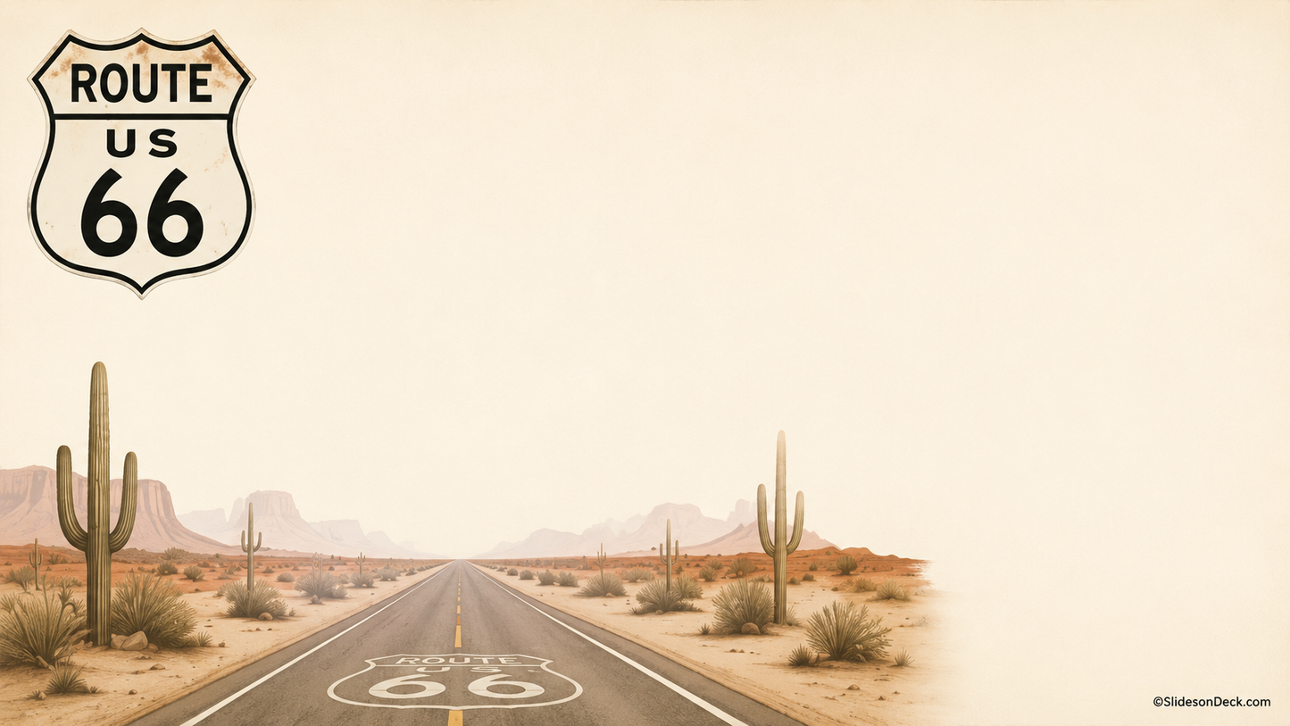 Route 66 Presentation Theme Slides Deck
