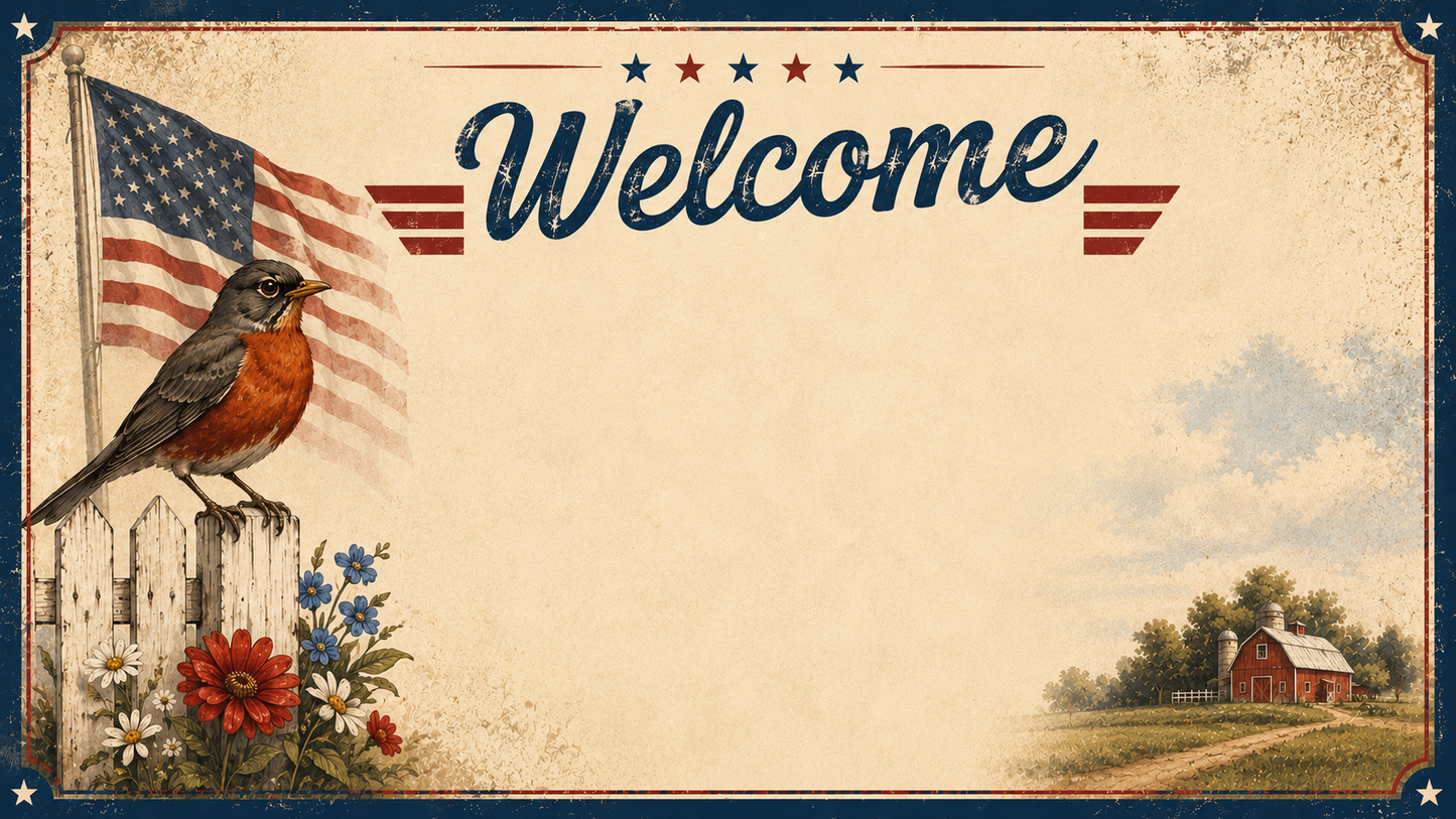 Americana Presentation Theme Slides Deck