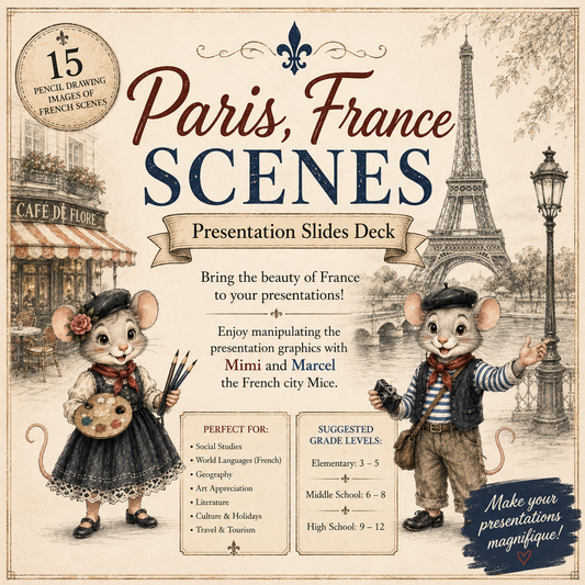 Paris, France Scenes Presentation Theme Slides Deck