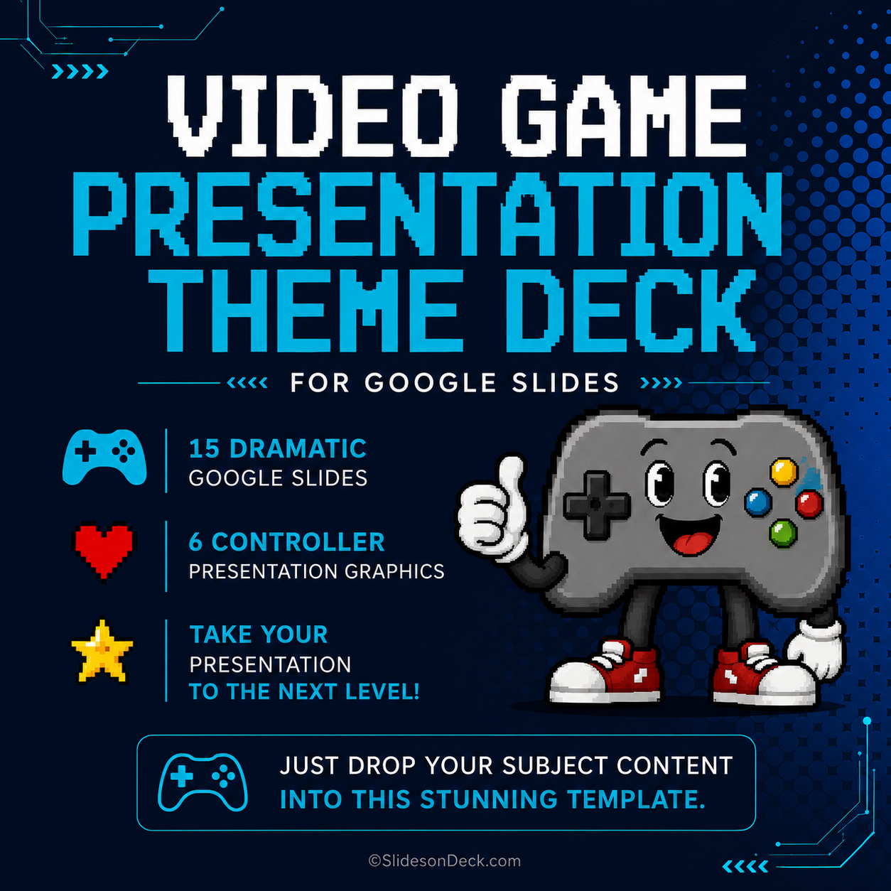 Video Game Presentation Theme Slides Deck