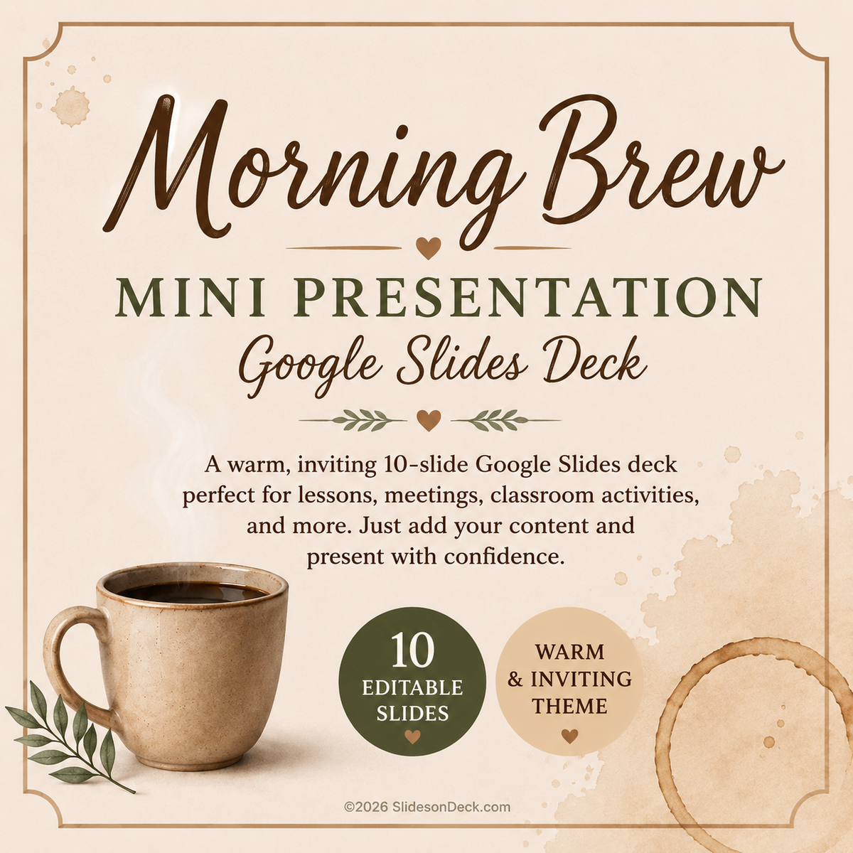 Morning Brew Mini Presentation Theme Slides Deck