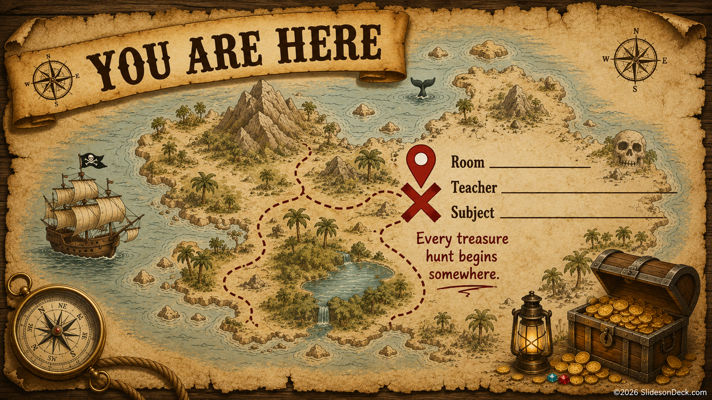 Treasure Hunter First Week of School Google Slides Deck