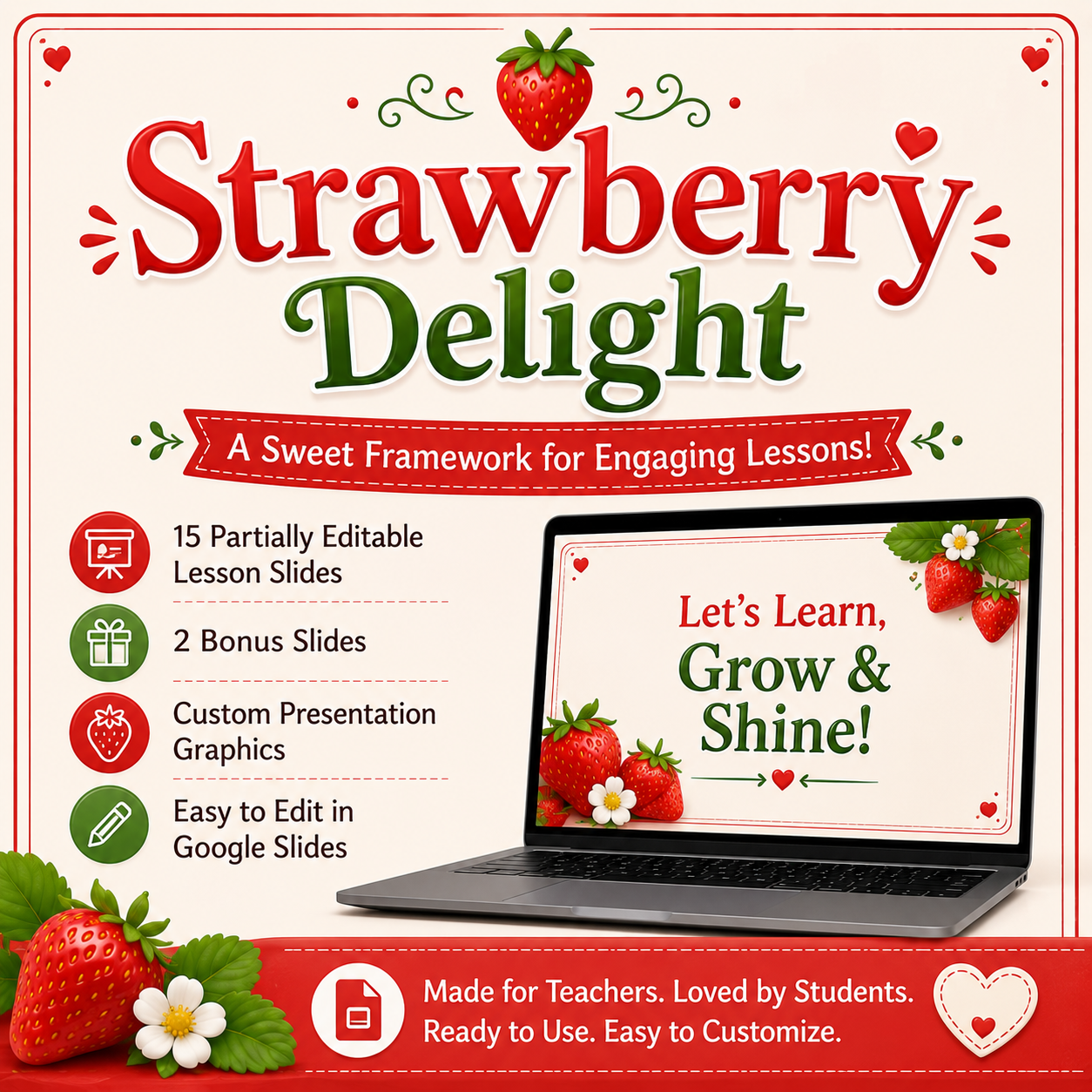 Strawberry Delight Lesson Framework Google Slides