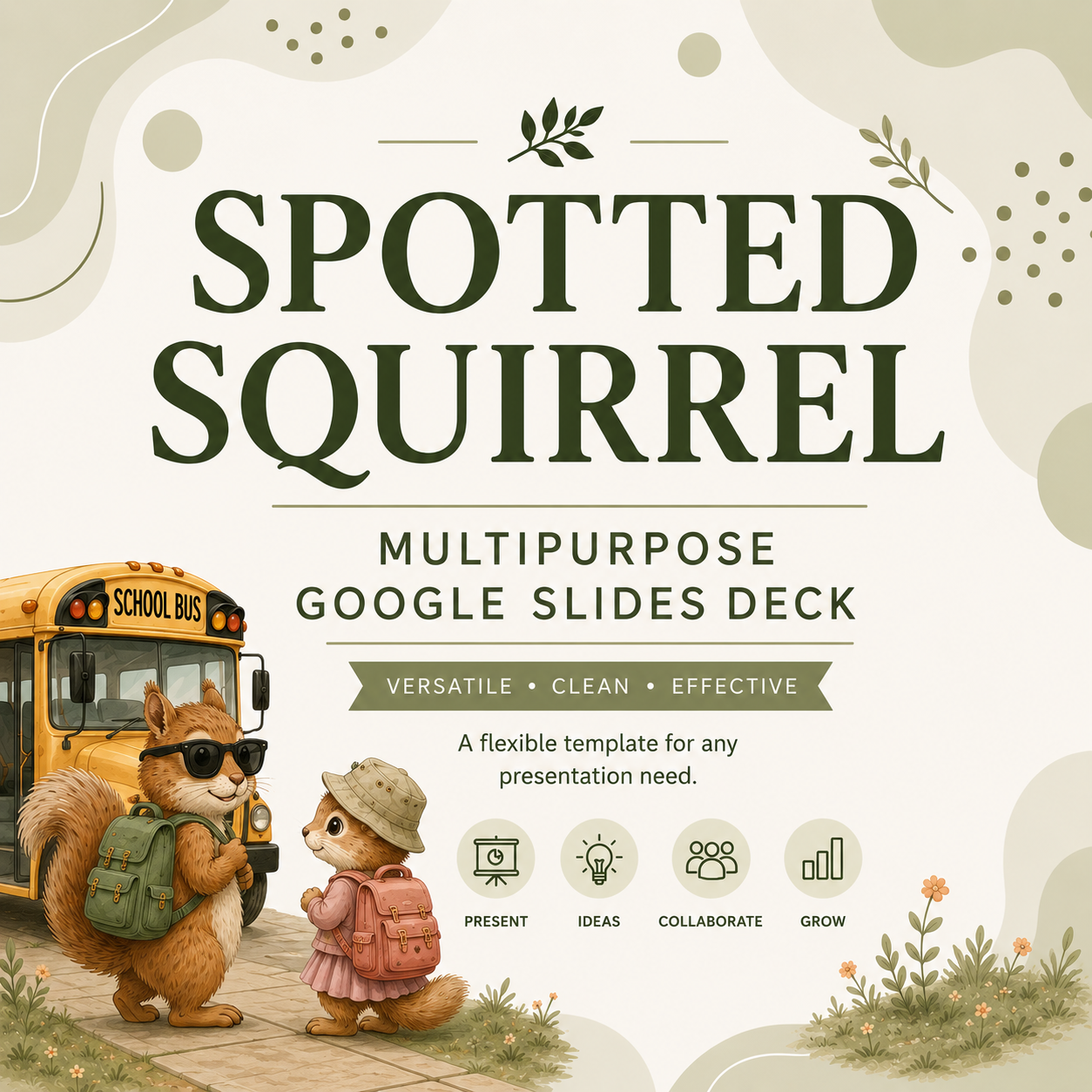 Spotted Squirrel Presentation Theme Google Slides Deck