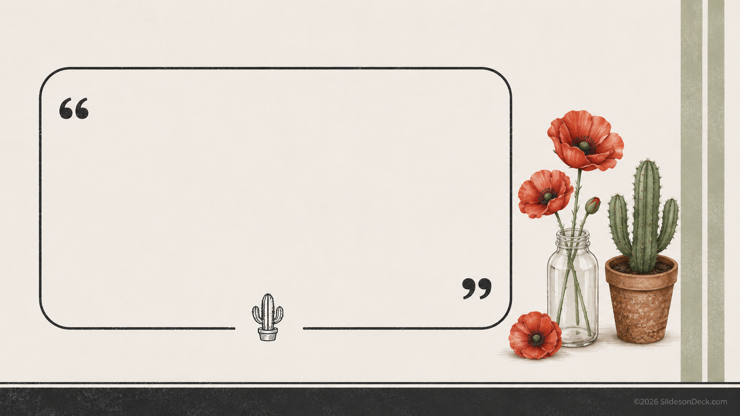 Chalk and Cactus Mini Presentation Theme Slides Deck