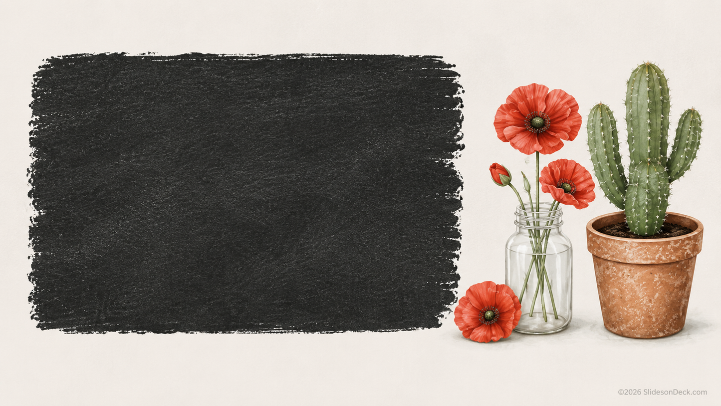 Chalk and Cactus Mini Presentation Theme Slides Deck