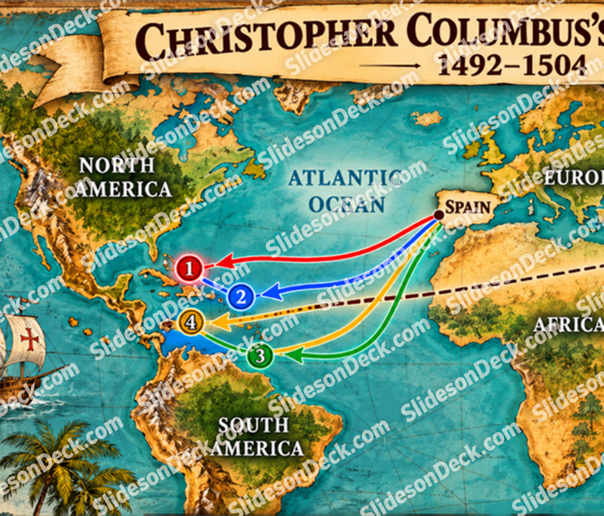 Christopher Columbus Lesson Slides Deck