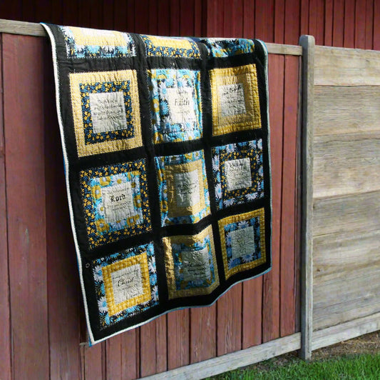 (102) "Faith in the Evening" Lap Quilt – 40" x 52"