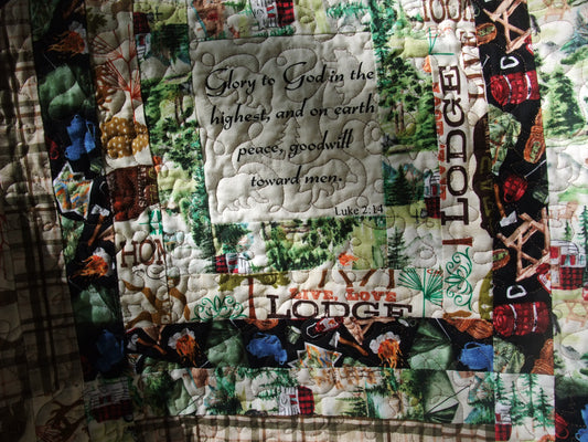 (109) Camping Spirit Lap Quilt