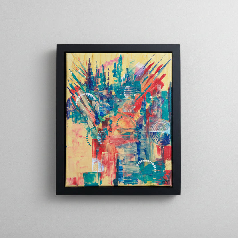 Energetic abstract modern painting