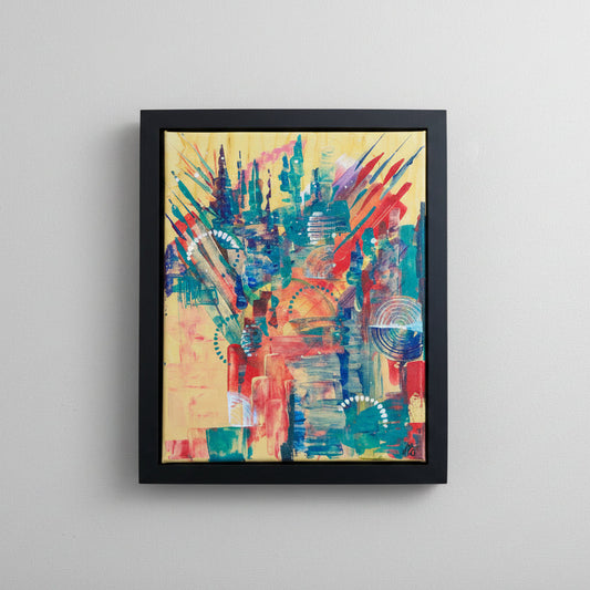 Energetic abstract modern painting