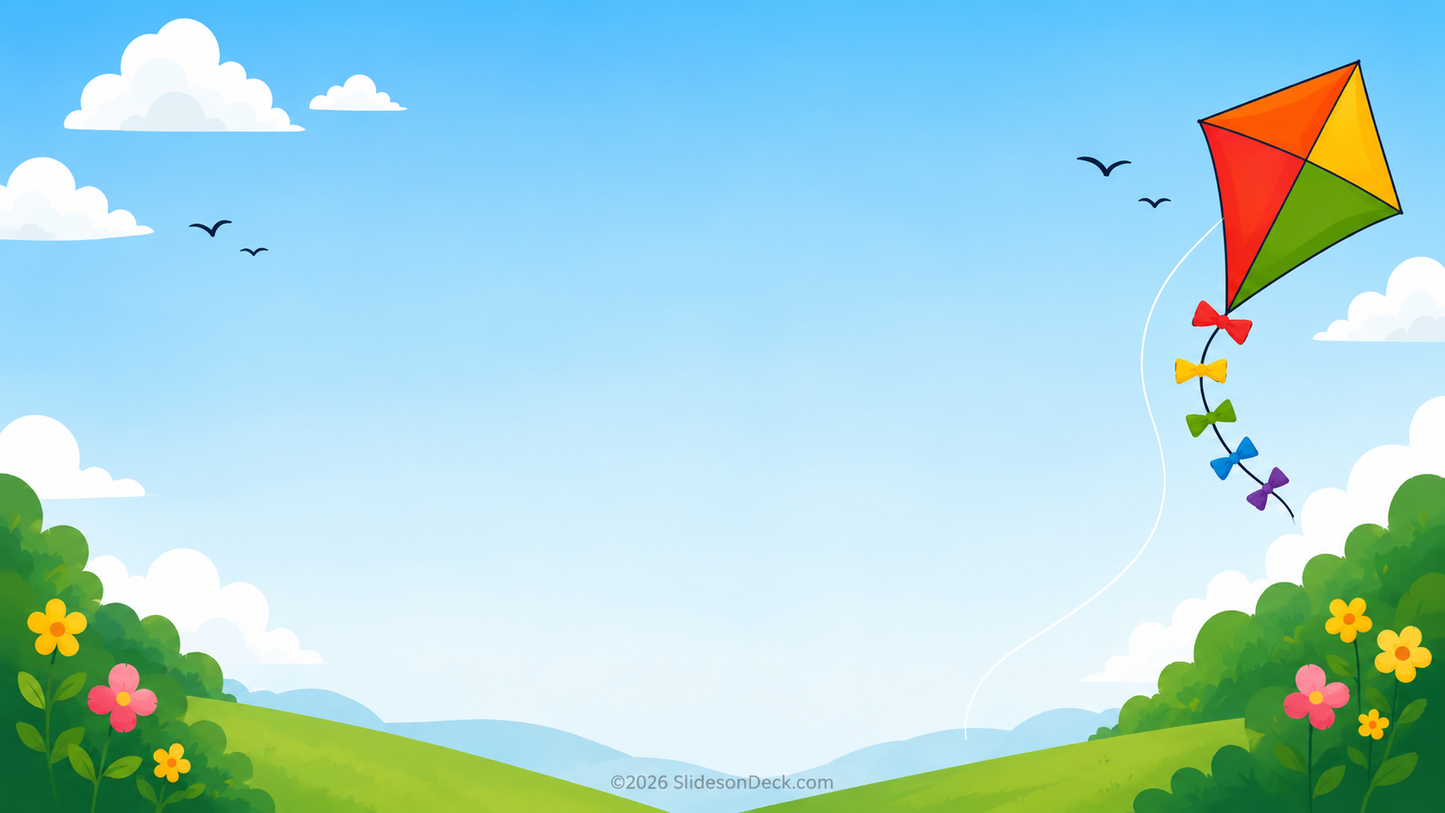 Flying Kites Presentation Theme Google Slides Deck