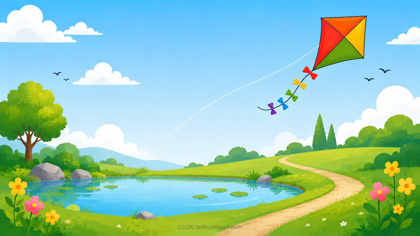 Flying Kites Presentation Theme Google Slides Deck