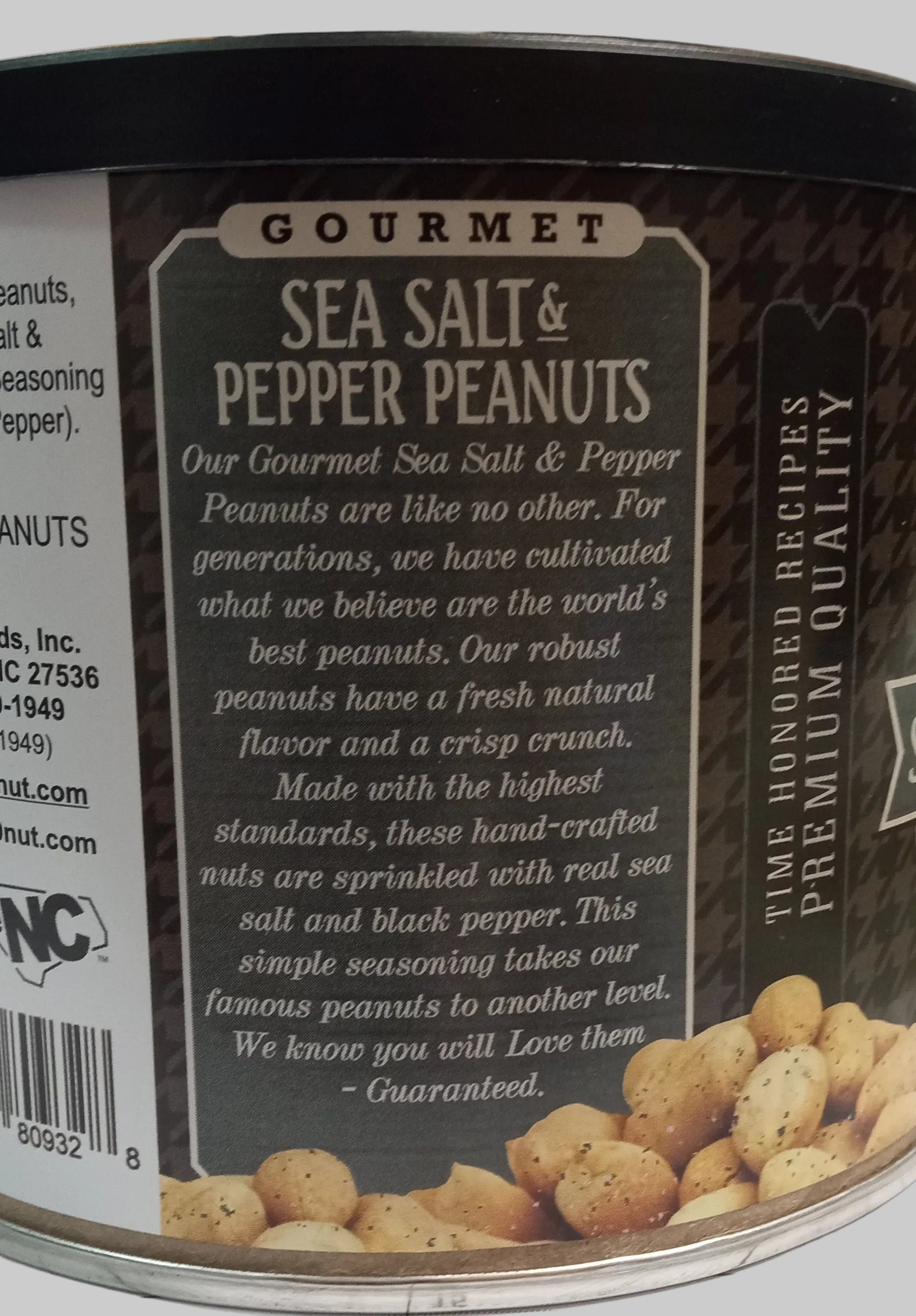 Gourmet sea salt and pepper peanuts