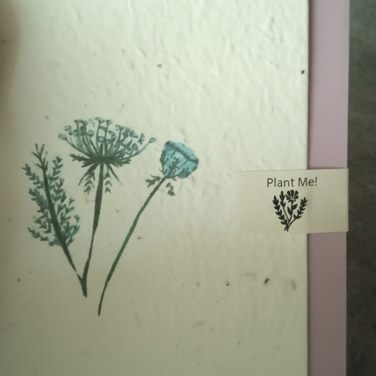 Heartwarming sympathy card is a wildflower gift.