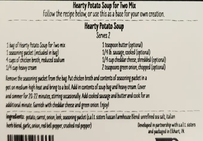 Hearty, tasty, filling Potato soup