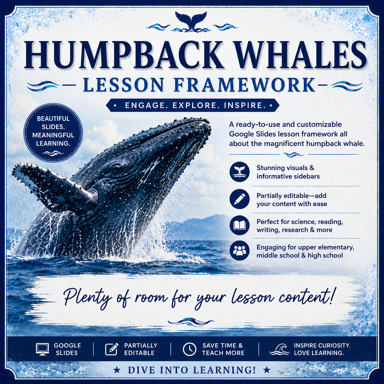 Humpback Whales Lesson Framework Google Slides Deck