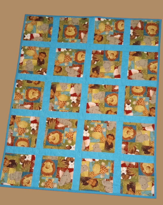 (195) GIVEAWAY! Animals Out of the Blue – Nursery and Toddler Quilt