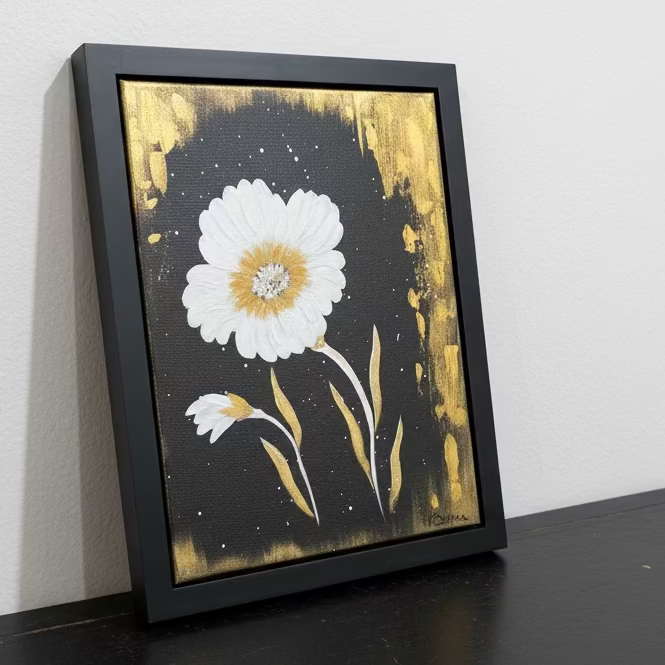 Golden Resilience Acrylic Painting