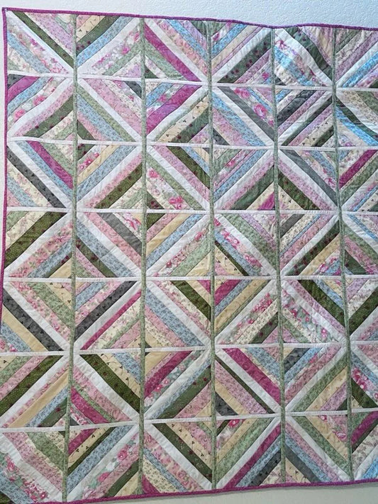(500) Pastel Stripes Quilt