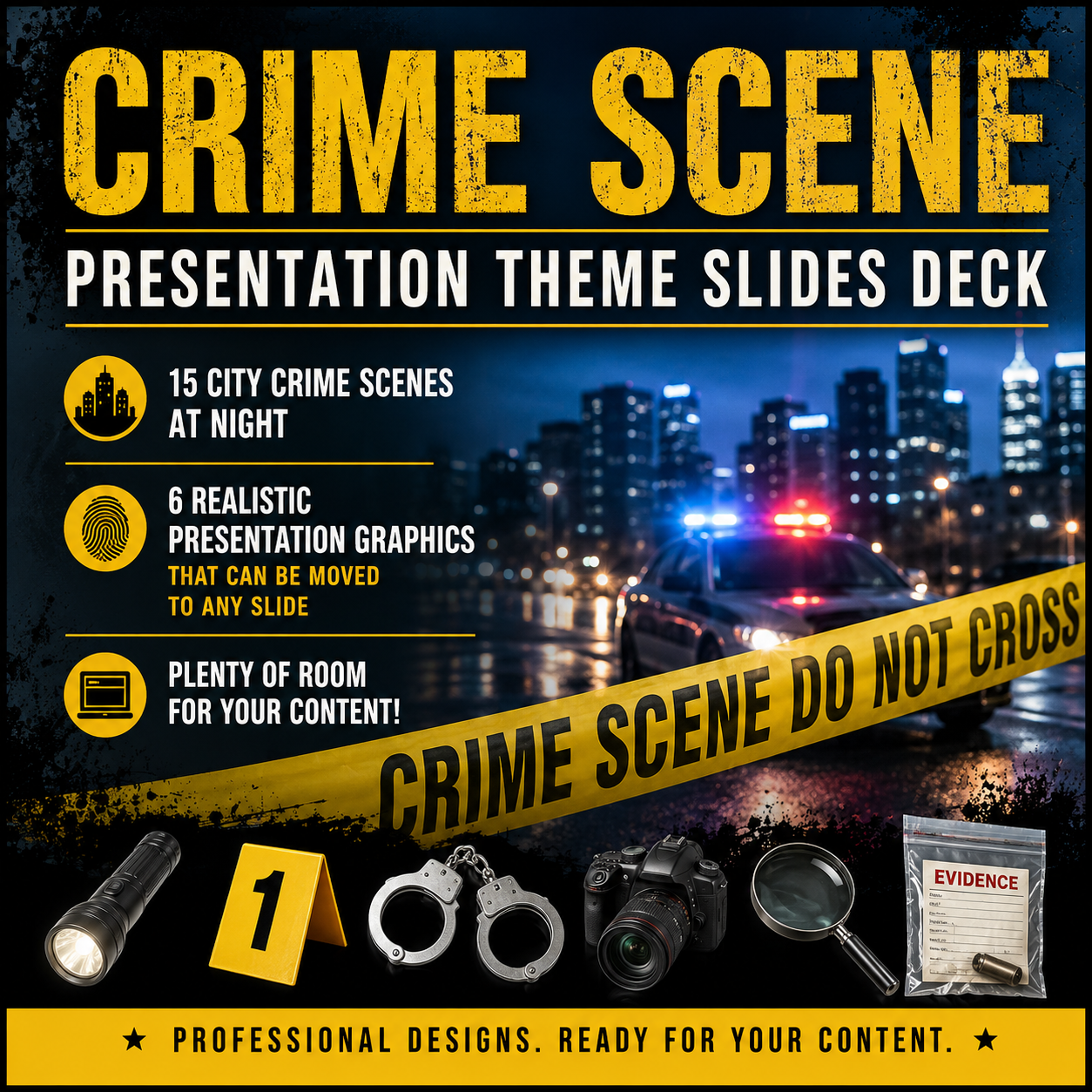 Crime Scene Presentation Theme Slides Deck