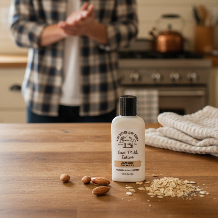 Luxurious, non-greasy, Almond Oatmeal Hand Lotion