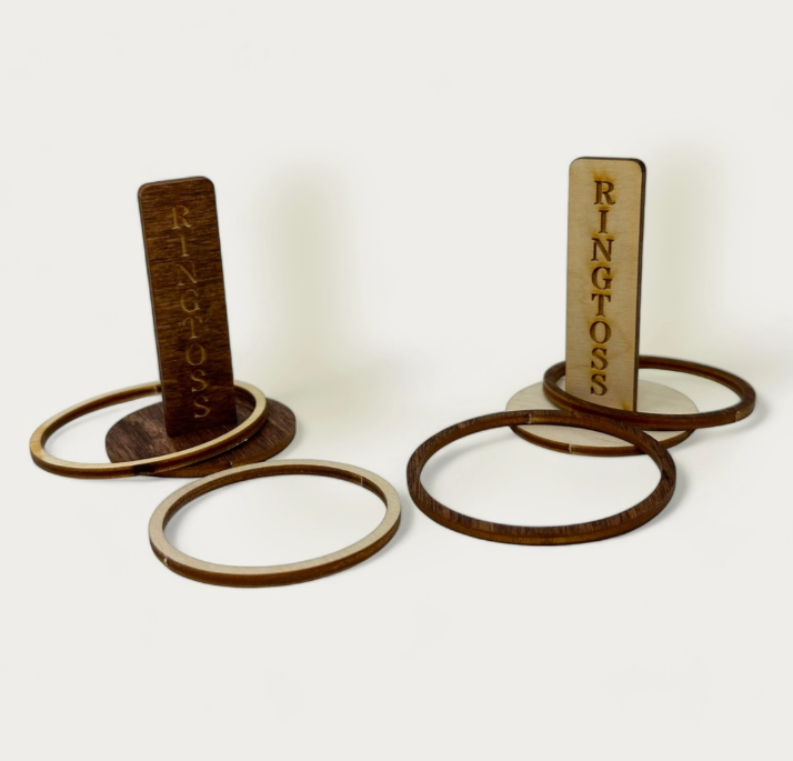 Mini Ring toss game set up and ready to play