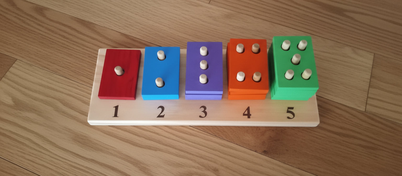 Colorful wooden blocks game/toy with numbers