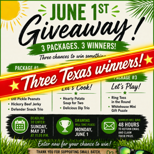 June 1st Giveaway- Three Texas Winners!