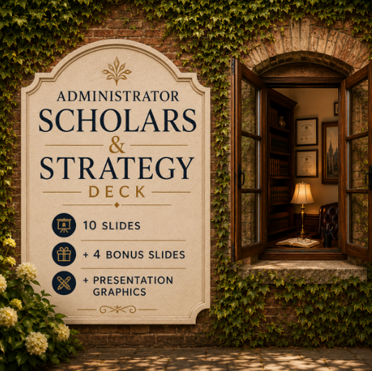 Administrators Scholars and Strategy Google Slides Deck