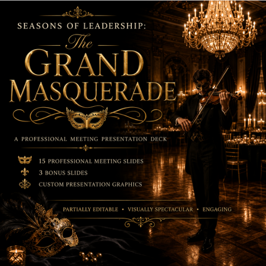 Seasons of Leadership: The Grand Masquerade Google Slides Deck