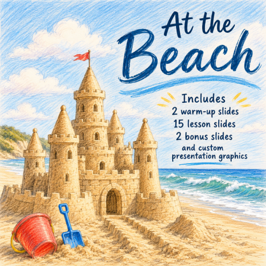 At the Beach Lesson Framework Google Slides Deck