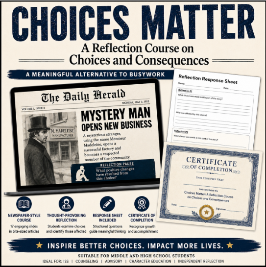 CHOICES MATTER: A Reflection Course on Choices and Consequences