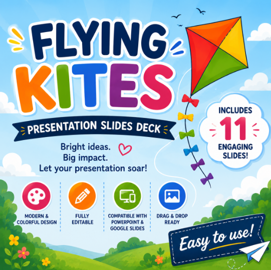 Flying Kites Presentation Theme Google Slides Deck