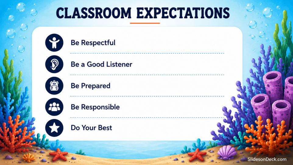 School of Clownfish Lesson Framework Google Slides