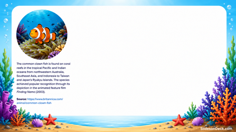 School of Clownfish Lesson Framework Google Slides
