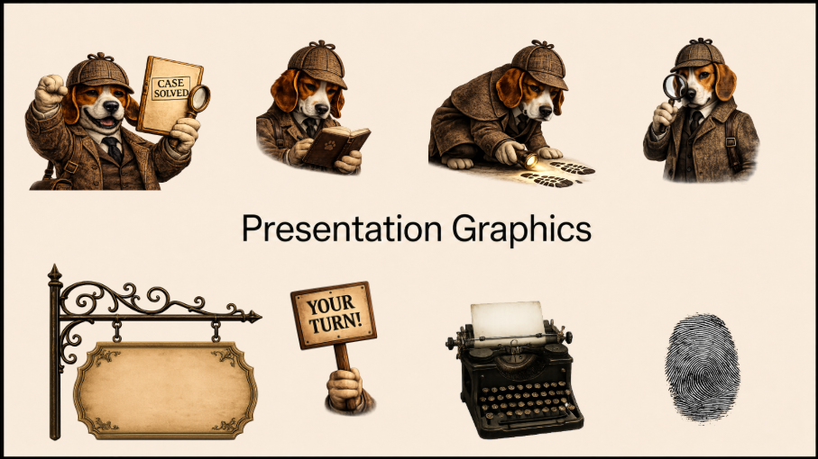 Clues & Secrets Presentation Theme Slides Deck