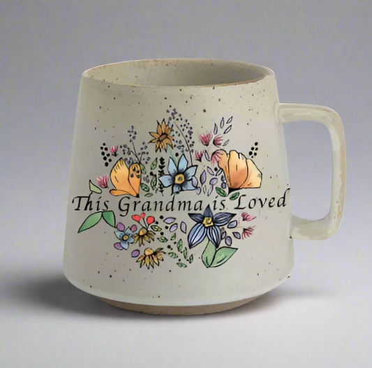 (119) This Grandma is Loved — Hummingbird & Floral Mug