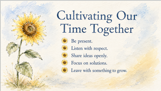 Sunflower Teacher Meeting Google Slides Deck