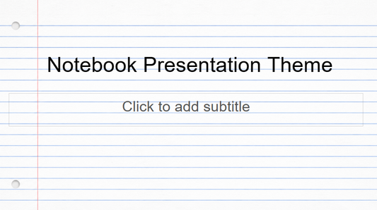 Notebook Presentation Theme Google Slides Deck