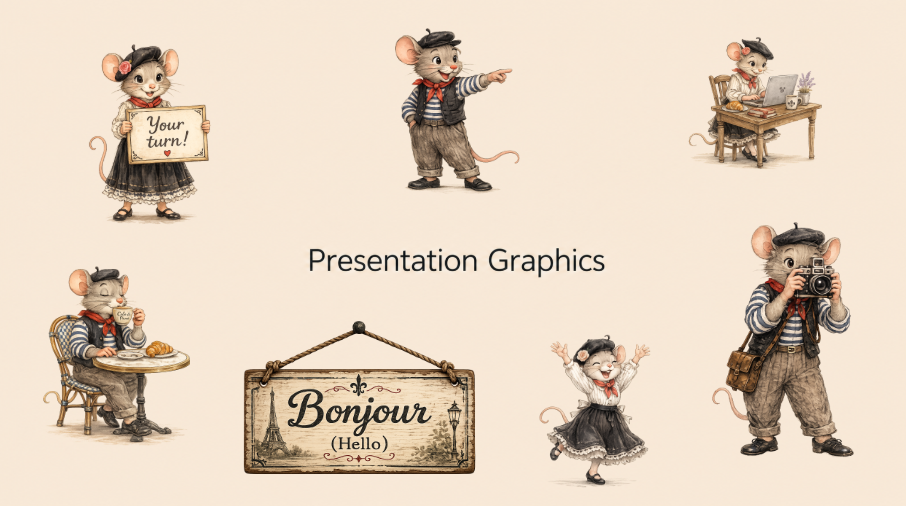 Paris, France Scenes Presentation Theme Slides Deck