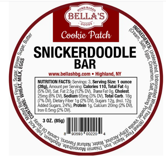 (162) Snickerdoodle Bar – 3 oz.