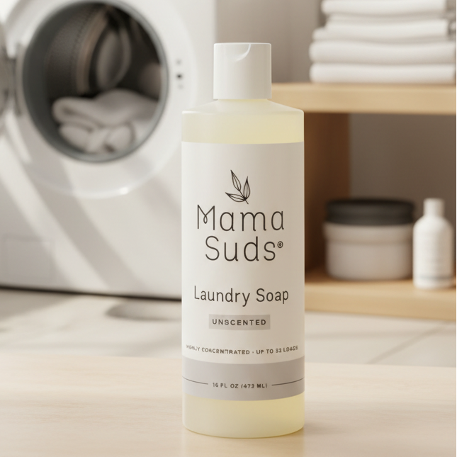Unscented, non-toxic laundry soap
