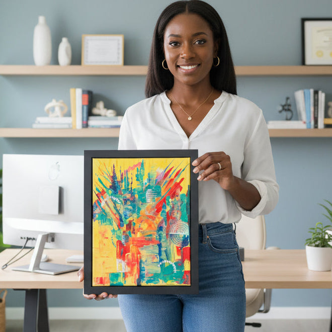 Vibrant colors oil painting by Texas artist