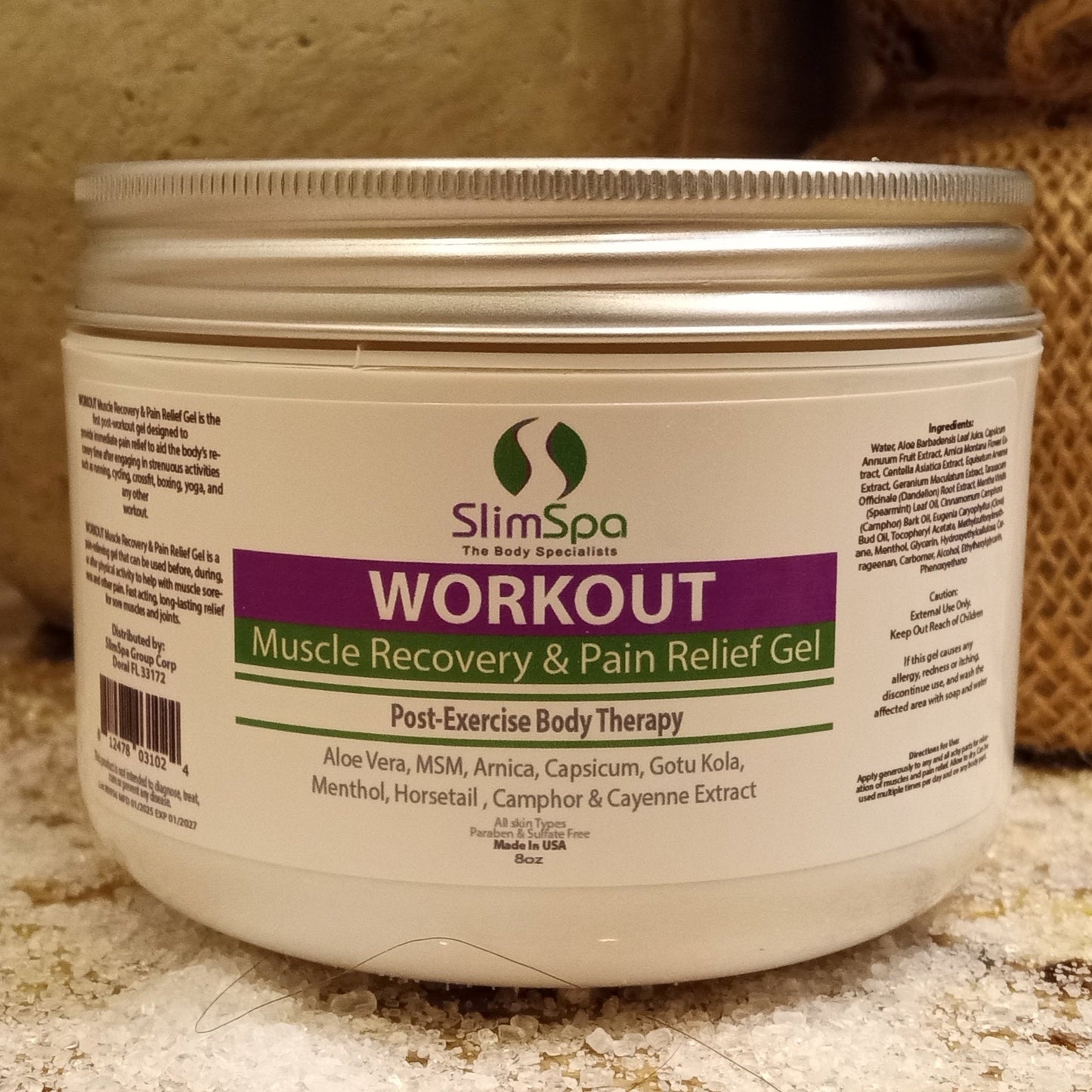 Workout Muscle Recovery & Pain Relief Gel 8 oz.